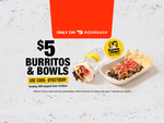 $5 Burrito or Bowl (+ Delivery / Service Fees or $0 Pick up) @ Guzman Y Gomez via DoorDash