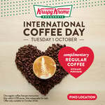 [SA] Free Regular Coffee with Any Doughnut Purchase @ Krispy Kreme SA (Excludes OTR Stores)