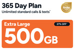 Kogan Mobile Prepaid Voucher Code: EXTRA LARGE (365 Days FLEX | 500GB) $219 Delivered @ Kogan