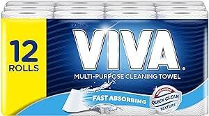 Viva Paper Towel, White 12-Pack $16.50 ($1.38/Roll, $14.85 S&S) + Delivery ($0 with Prime/ $59 Spend) @ Amazon AU