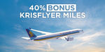 [SA, QLD] 40% Bonus Krisflyer Miles on Return Flights Departing from Adelaide or Brisbane @ Singapore Airlines