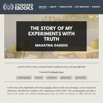 [eBook] Free - Mahatma Gandhi’s "The Story of My Experiments with Truth" @ Standard eBooks