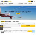 Win a $1300 Mix & Match Voucher from Mix & Match Travel