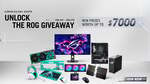Win 1 of 12 ROG Prizes Inc. CPU/Mobo, GPU, Mouse, Keyboard, Monitor from Asus ROG