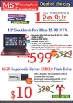 HP Pavilion Sleekbook 15-B010TX - $599 at MSY Technology