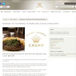 $9.95 Mains, $14.95 Two Courses, or $19.95 Three Courses. Mon-Thurs, Lunch&Dinner at Crown (Mel)