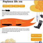 Payless Shoes 25% Discount Voucher for Newsletter Signup (Valid Instore & Online)