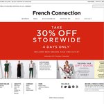 30% OFF French Connection in Store and Online (FREE SHIPPING)