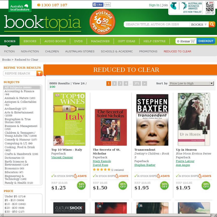 Books from 1.25 Delivered [FREE Shipping (with Code) No Minimum Spend
