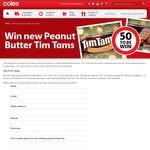 Win 1 of 50 Tim Tam Peanut Butter Flavour Biscuit Packs (165g) from Coles
