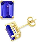 Get 10% off on 0.60 cts Emerald Cut Tanzanite Stud in 14k Yellow Gold for $195.30 @TopTanzanite
