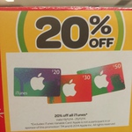 iTunes Gift Cards 20% off @ WW