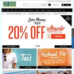 City Beach 20% off Store Wide Today Only ($60 Min Spend, Exclude Certain Items)