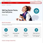Vodafone $40 Cap Starter Kit $20 - Half Price
