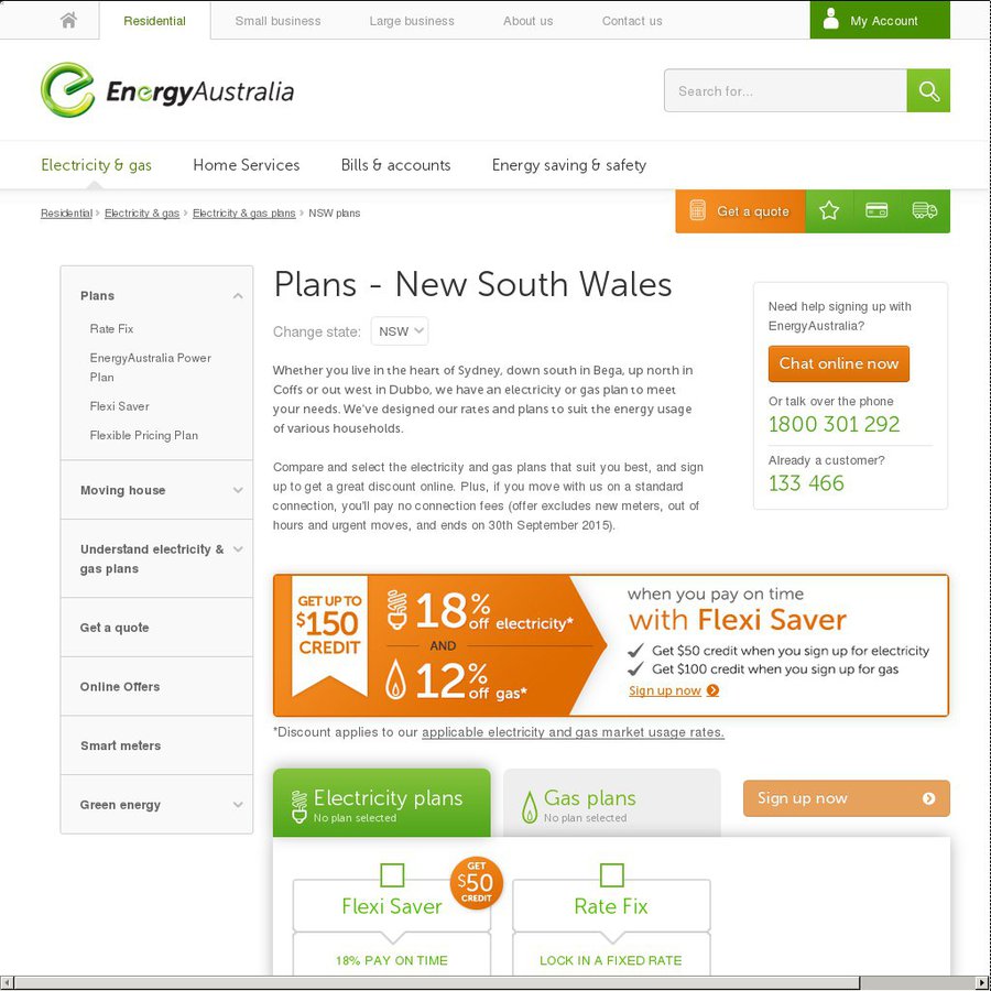 Energy Australia 18 off Electricity 12 off Gas 150 Credit