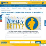 Win 1 of 10 $100 Betta Gift Cards from Betta