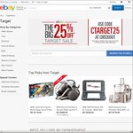 Target 25% off eBay Store