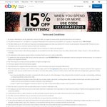 eBay 15% off Sitewide (Minimum Spend $150)