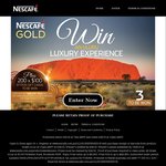 Win 1 of 3x Uluru Holidays, or 1 of 200x $100 EFTPOS Gift Cards - Purchase Nescafe Gold @ IGA/Supa IGA
