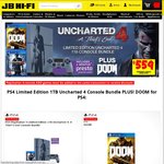 PS4 Limited Edition 1TB Uncharted 4 Bundle + Doom + 6 Months Presto $559 @ JB Hi-Fi (or 3 Game Bundle $599 @ EB Games)