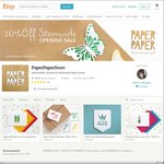 38% off on All Handmade - Birthday Cards, Nursery Decor, Baby Shower Invites, Thank You Cards etc @ PaperPaperStore