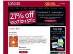 Borders Election Sale - 26% off for Red Heads and those wearing Speedos, 21% off for others