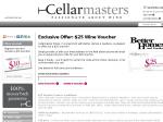 FREE $25 Wine Voucher from CellarMasters.com.au