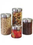 Glass Canister 4pc Set - $16 delivered. [1-day]