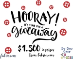 Win 1 of 6 US$250 Gift Certificates for Fabric.com from So Sew Easy