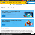 Free LEGO® Christmas Build up (40253) with Qualifying Purchase Greater than $120 @ Lego Shop