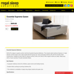 Essential Supreme Queen Double Sided Mattress RRP $699, Now $499 @ Regal Sleep Solutions