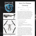 Win a DJI Mavic Pro Platinum from Drone U