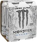 Monster Energy Drink Ultra Zero 4 x 500ml Pack $6.25 (Was $12.50) @ Woolworths