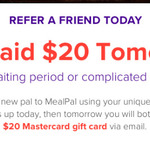 $20 Mastercard Giftcard for Mealpal New Sign up (Giftcard Sent Next Day, With Referral Link) 