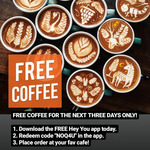 Free Coffee for Three Days @ Hey You (New Users)