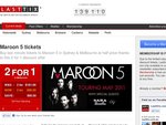 2 for 1 Tix to Maroon 5. Save $90. Melbourne 5th May. Sydney 6th May