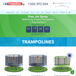 Free Jetspray Sprinkler + Delivery with Every Summit Trampoline from OZ Trampolines