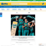 Win 1 of 2 Brisbane Heat Signed Cricket Bats Worth $500 from Betta