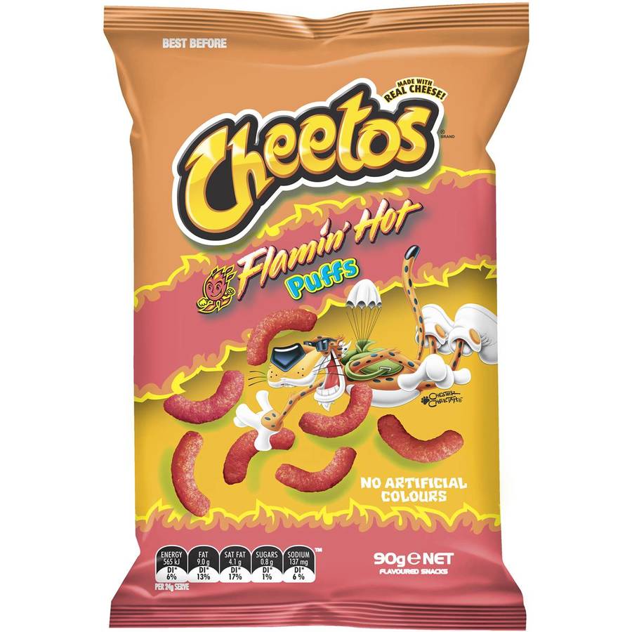 ½ Price Cheetos Flamin Hot Puffs 90g 1 Woolworths Ozbargain