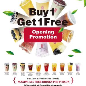 NSW Buy 1 Get 1 Free Top Ten Only Gong Cha Tea Granville