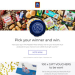 Win 1 of 100 $100 Vouchers from ALDI