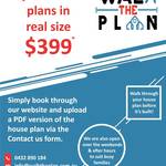 [WA] $399 Walk through Your Future House Floor Plan in Real Size to True 1:1 Scale at Walktheplan.com.au Previously $499