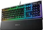 SteelSeries Apex 3 RGB Gaming Keyboard – Tactile & Silent - RGB $82.55 + Ship ($0 w/ Prime) @ Amazon US via AU
