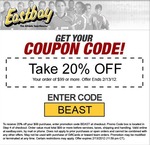 20% off Orders $99 or More Eastbay