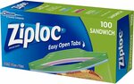 Ziploc Sandwich Bags 100 qty $3.60 ($3.24 Sub&Save) Was $6.00 + Delivery ($0 with Prime/ $39 Spend) @ Amazon AU