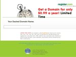 $1 Domains from Register.com - COM, NET, ORG, BIZ, INFO and US