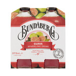 Bundaberg Guava Flavoured Sparkling Drink Multipack Bottles 4x375mL $4.50 @ Coles