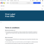 Free Sendle Label via eBay Labels Platform