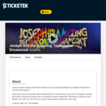 [VIC] BOGOF Premium/A-Reserve Tickets - Joseph and the Amazing Technicolor Dreamcoat Musical at Regent Theatre, MEL @ Ticketek