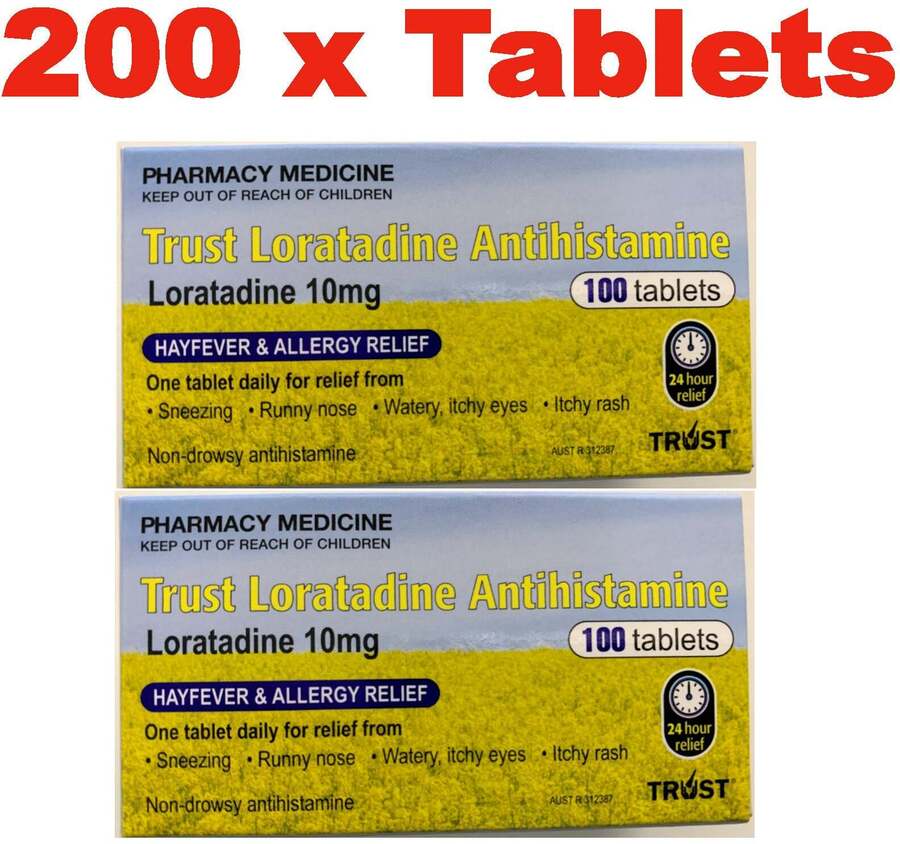 Trust Loratadine 10mg (200 Tablets) $24.99 Delivered @ PharmacySavings ...